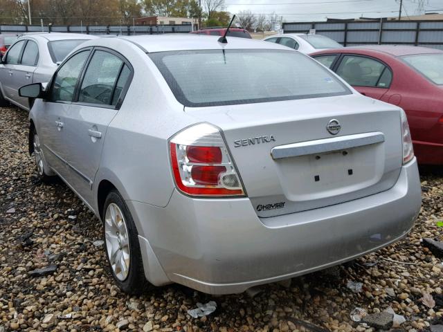 3N1AB6APXAL610895 - 2010 NISSAN SENTRA 2.0 SILVER photo 3