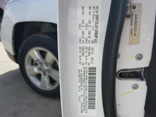 1C4NJCBA2ED843160 - 2014 JEEP COMPASS SP თეთრი ფოტო 10