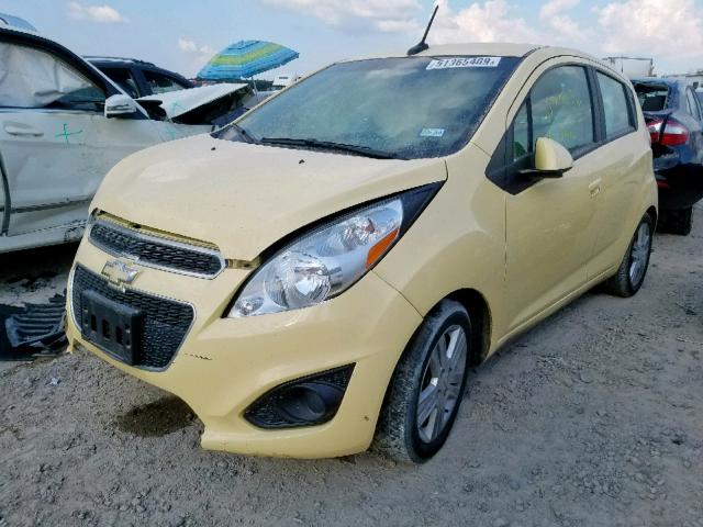 KL8CB6S9XEC506018 - 2014 CHEVROLET SPARK LS YELLOW photo 2