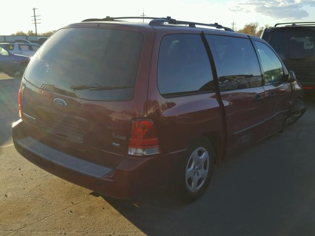 2FMZA51624BA45171 - 2004 FORD FREESTAR S MAROON photo 4