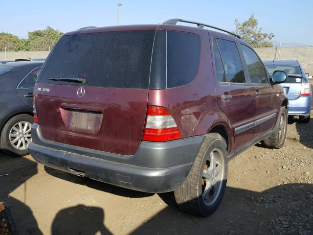 4JGAB54E5XA059305 - 1999 MERCEDES-BENZ ML 320 BURGUNDY photo 4