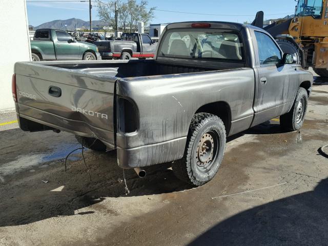 1D7FL16K14S533622 - 2004 DODGE DAKOTA SXT GRAY photo 4