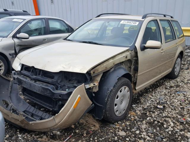 WVWSB61J71W535323 - 2001 VOLKSWAGEN JETTA GLS GOLD photo 2