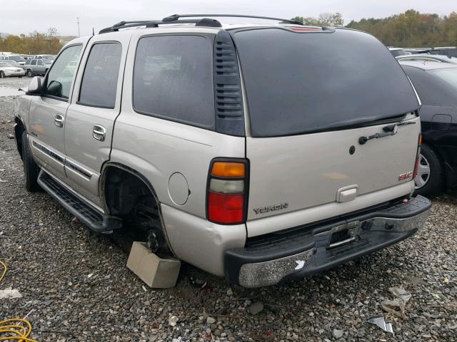 1GKEC13V95R137360 - 2005 GMC YUKON BEIGE photo 3