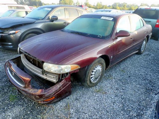 1G4HP52K434203833 - 2003 BUICK LESABRE CU MAROON photo 2