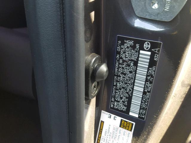 JTKJF5C74GJ024100 - 2016 TOYOTA SCION TC 石墨色 照片 10