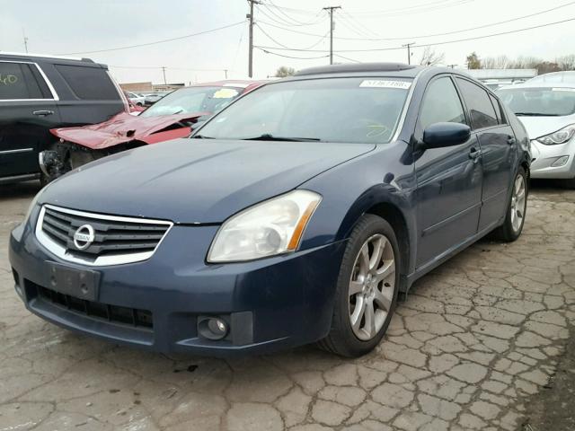 1N4BA41E48C826177 - 2008 NISSAN MAXIMA SE BLUE photo 2