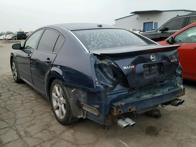 1N4BA41E48C826177 - 2008 NISSAN MAXIMA SE BLUE photo 3