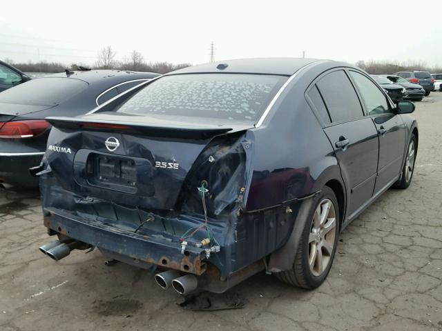 1N4BA41E48C826177 - 2008 NISSAN MAXIMA SE BLUE photo 4