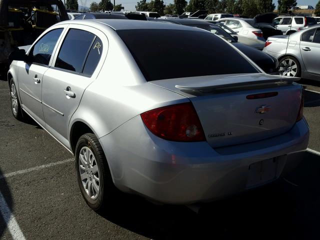 1G1AD5F57A7119433 - 2010 CHEVROLET COBALT 1LT SILVER photo 3