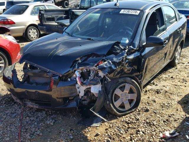 KL1TD5DE1BB205782 - 2011 CHEVROLET AVEO LS BLACK photo 2