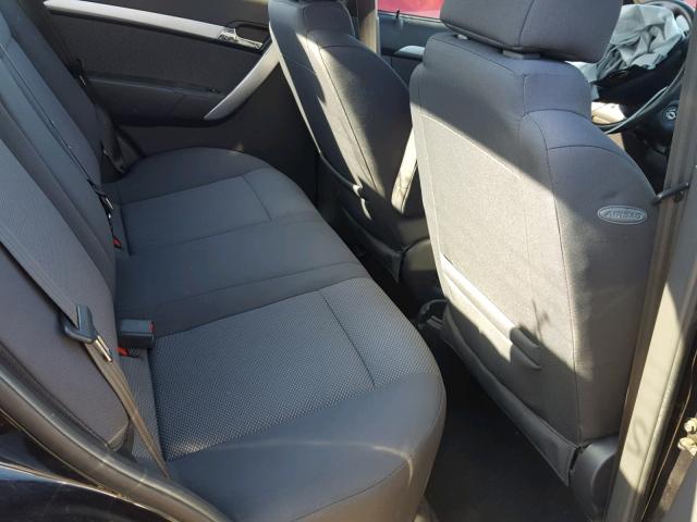 KL1TD5DE1BB205782 - 2011 CHEVROLET AVEO LS BLACK photo 6