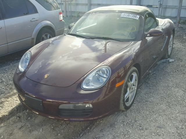 WP0CA29816U710363 - 2006 PORSCHE BOXSTER MAROON photo 2