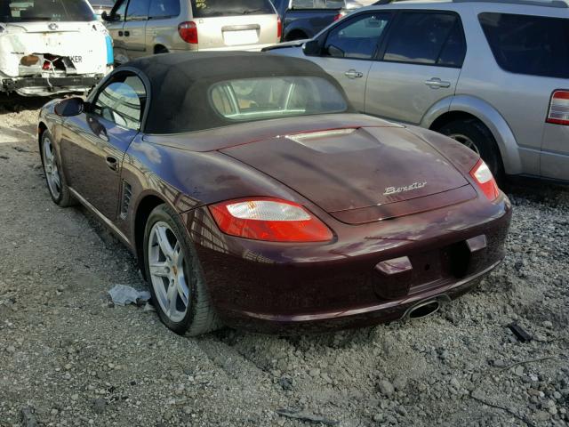 WP0CA29816U710363 - 2006 PORSCHE BOXSTER MAROON photo 3