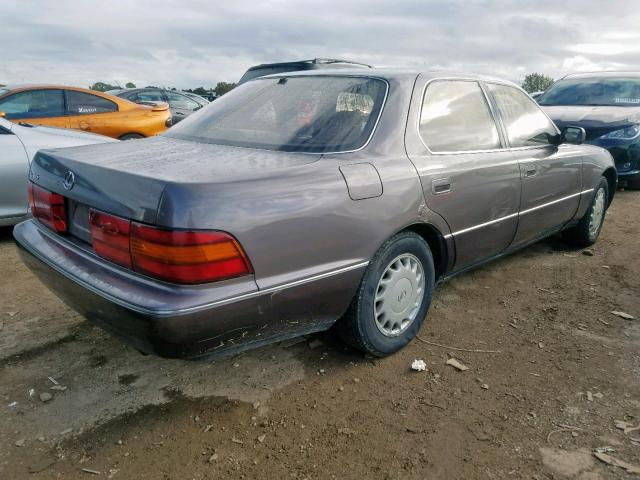 JT8UF11E9L0006186 - 1990 LEXUS LS 400 BROWN photo 4