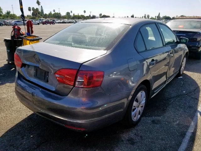 3VW2K7AJ5CM348572 - 2012 VOLKSWAGEN JETTA BASE 石墨色 照片 4