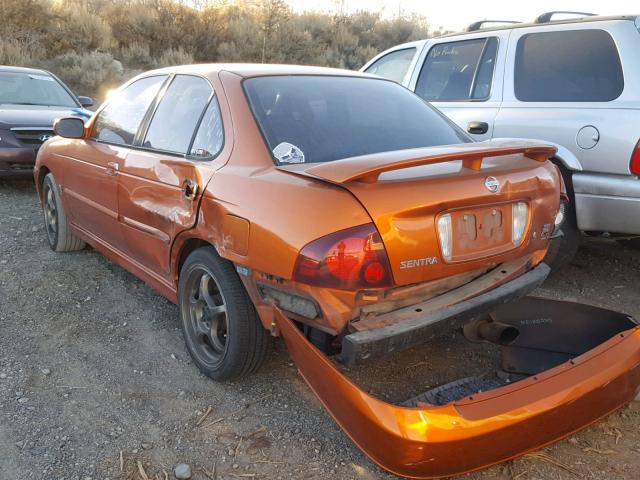 3N1AB51A36L509422 - 2006 NISSAN SENTRA SE- ORANGE photo 3