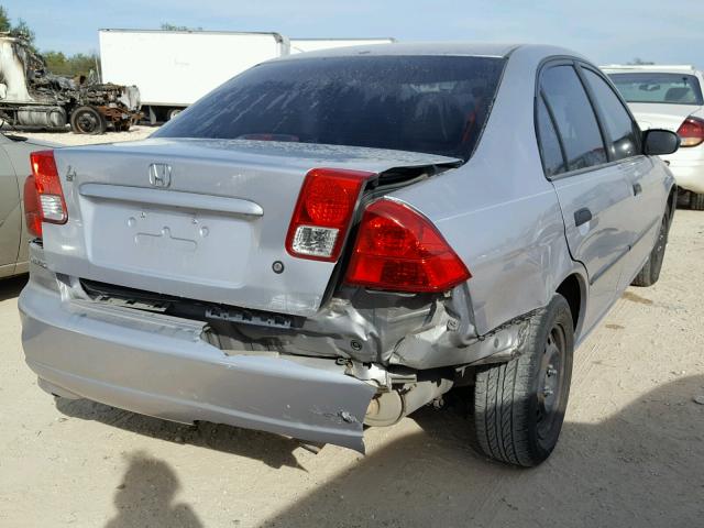 1HGES16315L008297 - 2005 HONDA CIVIC DX V SILVER photo 4