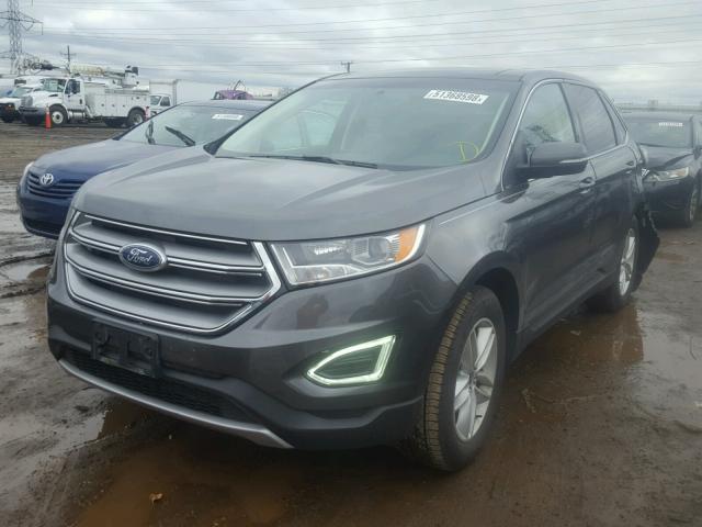 2FMPK4J80HBB87394 - 2017 FORD EDGE SEL GRAY photo 2