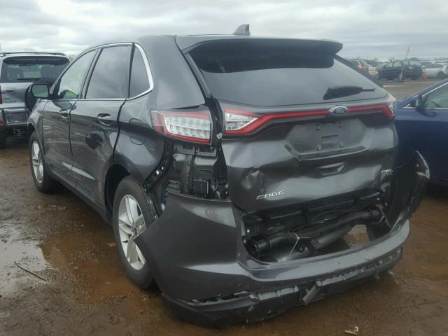 2FMPK4J80HBB87394 - 2017 FORD EDGE SEL GRAY photo 3