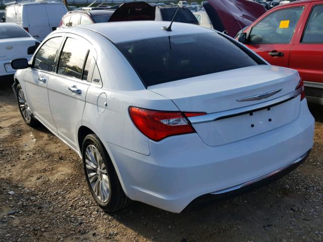 1C3CCBCB4CN307597 - 2012 CHRYSLER 200 LIMITE WHITE photo 3