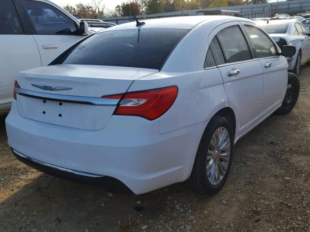 1C3CCBCB4CN307597 - 2012 CHRYSLER 200 LIMITE WHITE photo 4