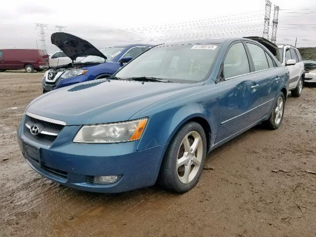 5NPEU46F87H183139 - 2007 HYUNDAI SONATA SE BLUE photo 2