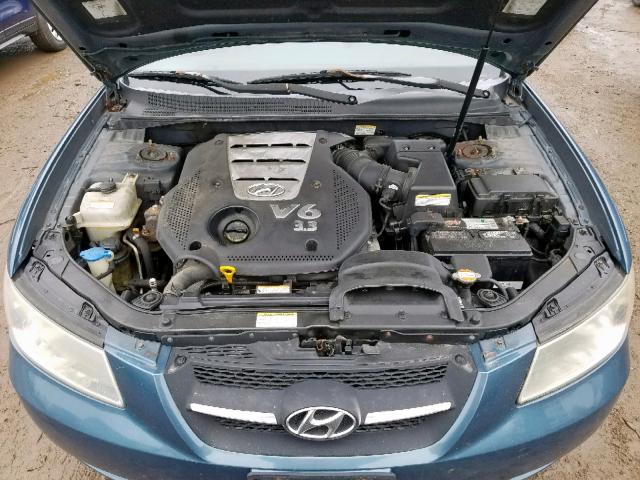 5NPEU46F87H183139 - 2007 HYUNDAI SONATA SE BLUE photo 7