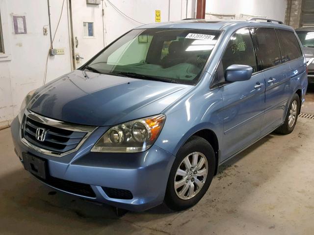 5FNRL38728B000693 - 2008 HONDA ODYSSEY EX BLUE photo 2