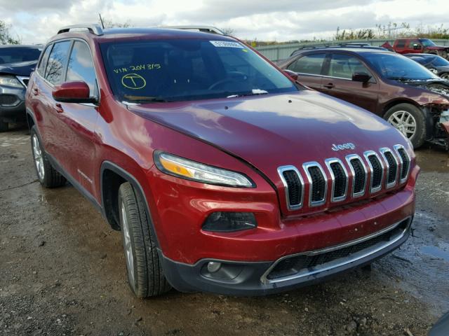 1C4PJLDS6EW204315 - 2014 JEEP CHEROKEE L RED photo 1