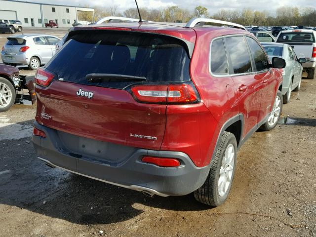 1C4PJLDS6EW204315 - 2014 JEEP CHEROKEE L RED photo 4