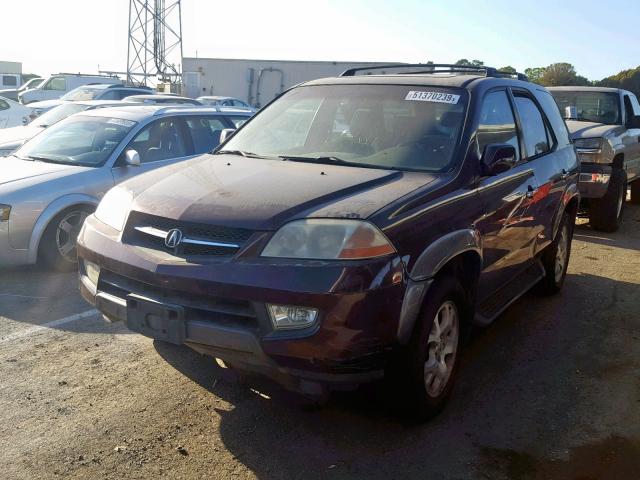 2HNYD18831H528159 - 2001 ACURA MDX TOURIN PURPLE photo 2