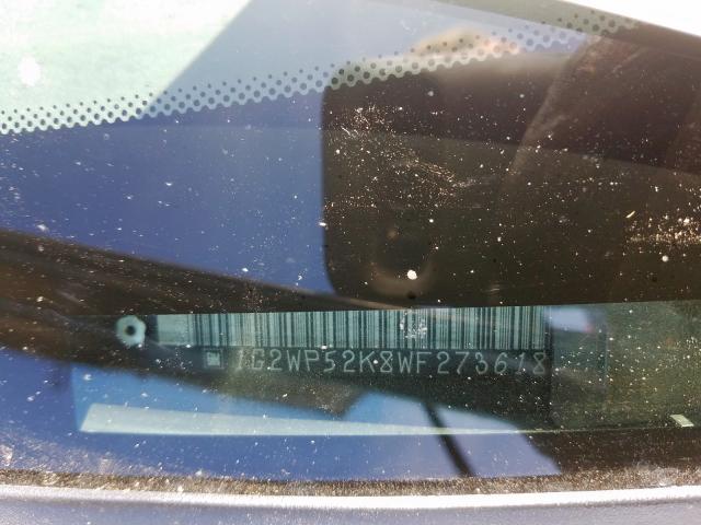 1G2WP52K8WF273618 - 1998 PONTIAC GRAND PRIX BLACK photo 10