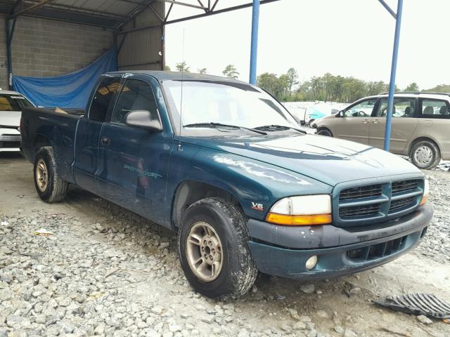 1B7GL22X7WS613662 - 1998 DODGE DAKOTA GREEN photo 1