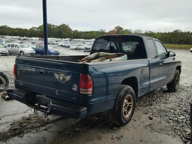 1B7GL22X7WS613662 - 1998 DODGE DAKOTA GREEN photo 4