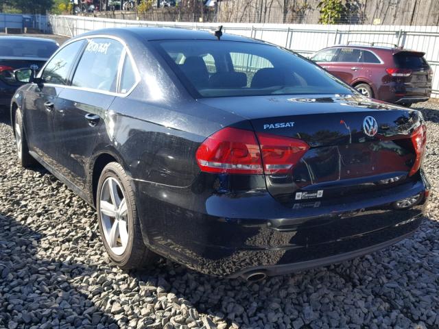 1VWBP7A36DC024598 - 2013 VOLKSWAGEN PASSAT SE BLACK photo 3