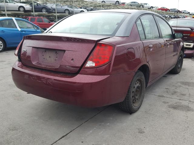 1G8AZ52F63Z105628 - 2003 SATURN ION LEVEL BURGUNDY photo 4