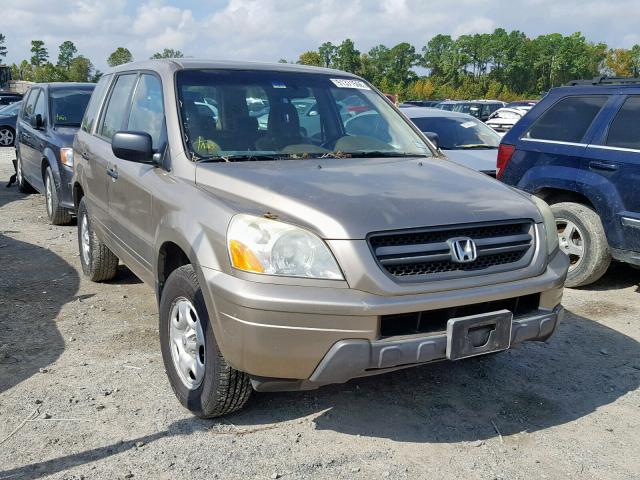 2HKYF18135H549111 - 2005 HONDA PILOT LX GOLD photo 1