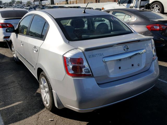 3N1AB6AP5CL708493 - 2012 NISSAN SENTRA 2.0 SILVER photo 3