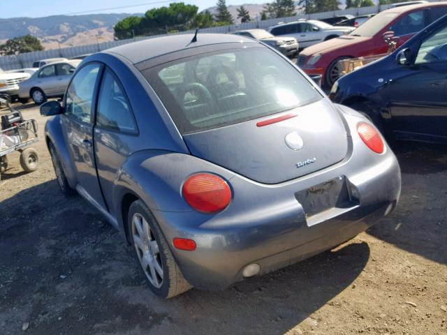 3VWDD21C52M445017 - 2002 VOLKSWAGEN NEW BEETLE ნაცრისფერი ფოტო 3