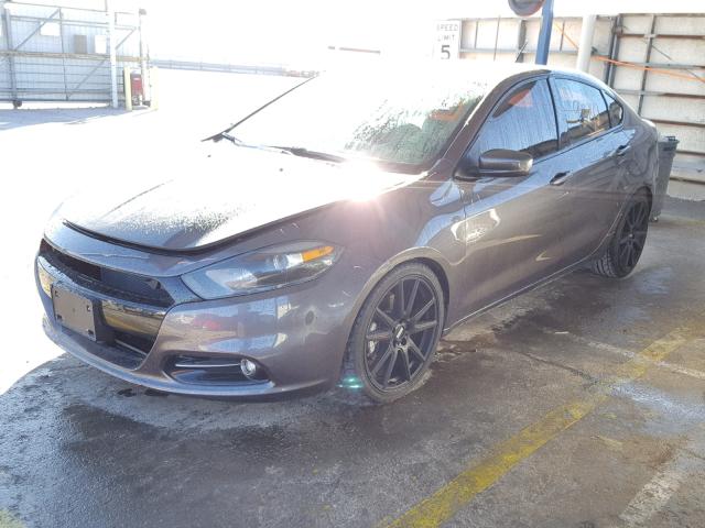 1C3CDFBB1ED824239 - 2014 DODGE DART SXT GRAY photo 2