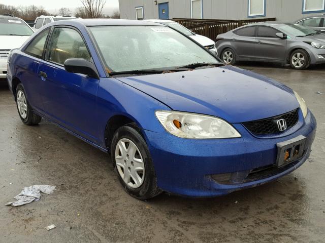 1HGEM21194L084631 - 2004 HONDA CIVIC DX V BLUE photo 1