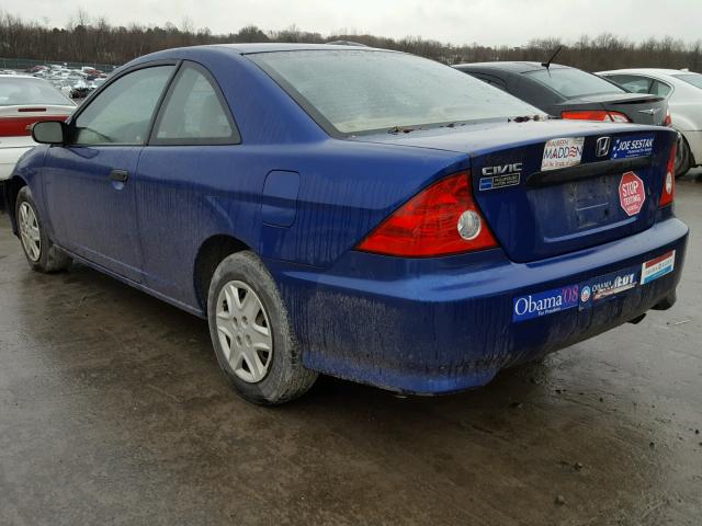 1HGEM21194L084631 - 2004 HONDA CIVIC DX V BLUE photo 3