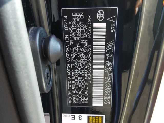 JTKJF5C72F3096724 - 2015 TOYOTA SCION TC BLACK photo 10