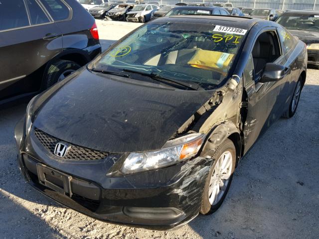 2HGFG3B07CH502851 - 2012 HONDA CIVIC EXL BLACK photo 2