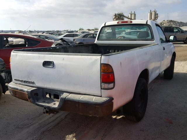 5TBJN32101S171190 - 2001 TOYOTA TUNDRA WHITE photo 4