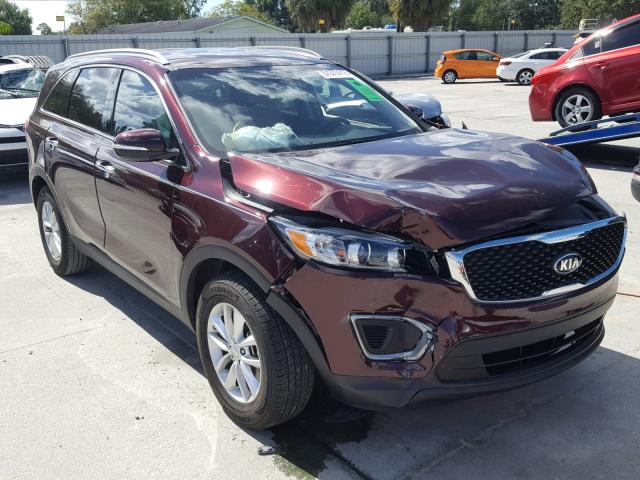 5XYPG4A37HG289667 - 2017 KIA SORENTO LX BURGUNDY photo 1