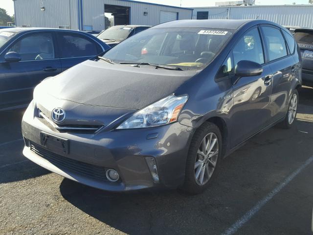 JTDZN3EU6D3262387 - 2013 TOYOTA PRIUS V GRAY photo 2