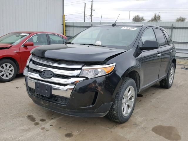 2FMDK4JC7BBA56848 - 2011 FORD EDGE SEL BLACK photo 2