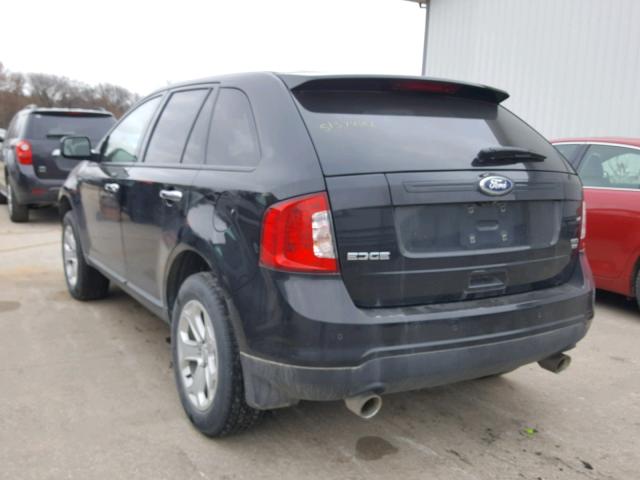 2FMDK4JC7BBA56848 - 2011 FORD EDGE SEL BLACK photo 3